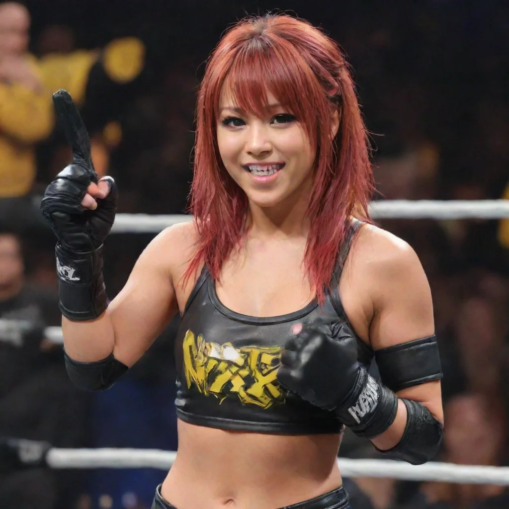  amazing kairi sane smilingon wwe nxt with black gloves and gun squirtingmayonnaise awesome portrait 2
