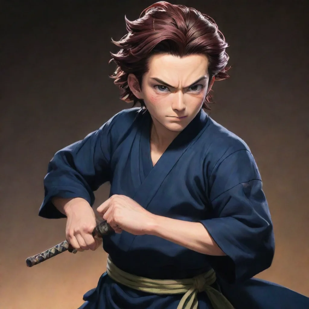 ai amazing kamado tanjiroholding a katana awesome portrait 2