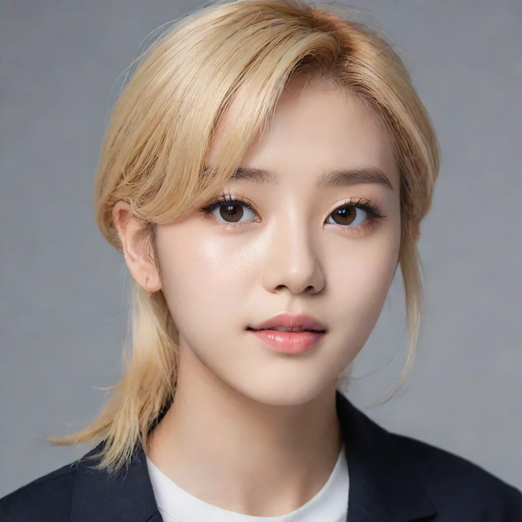 ai amazing kang yeosang with blonde hair awesome portrait 2