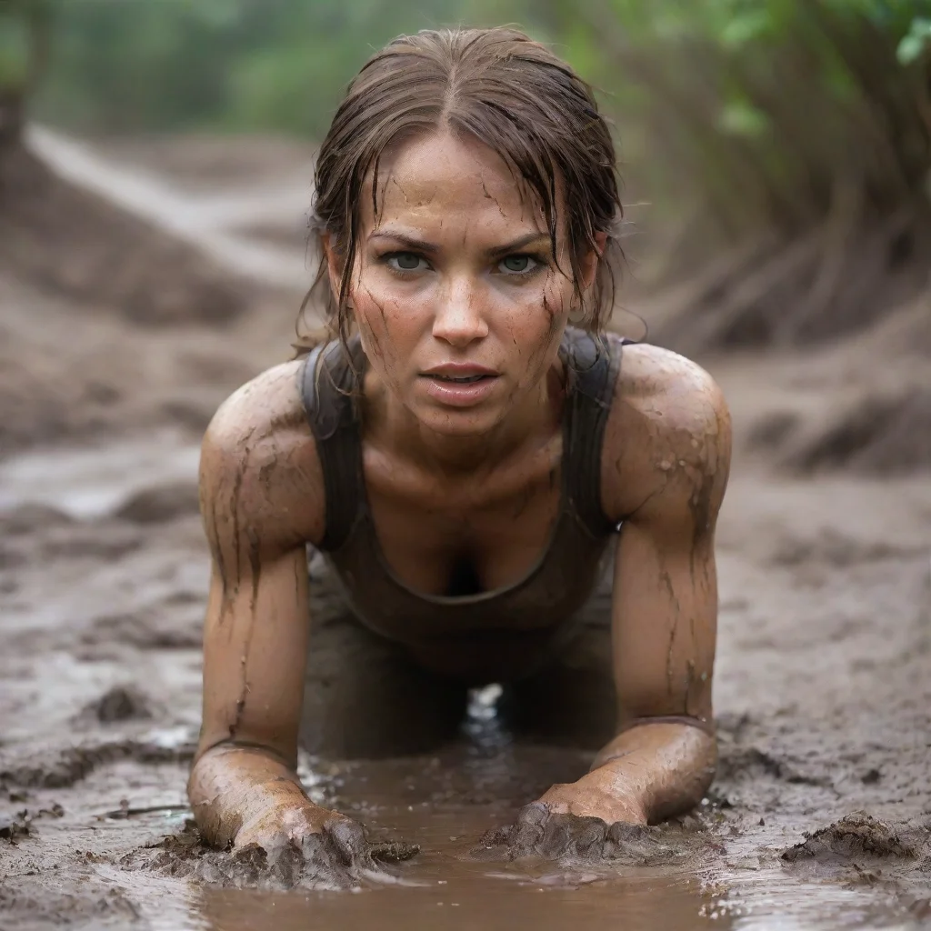  amazing lara croft crawls in mud awesome portrait 2