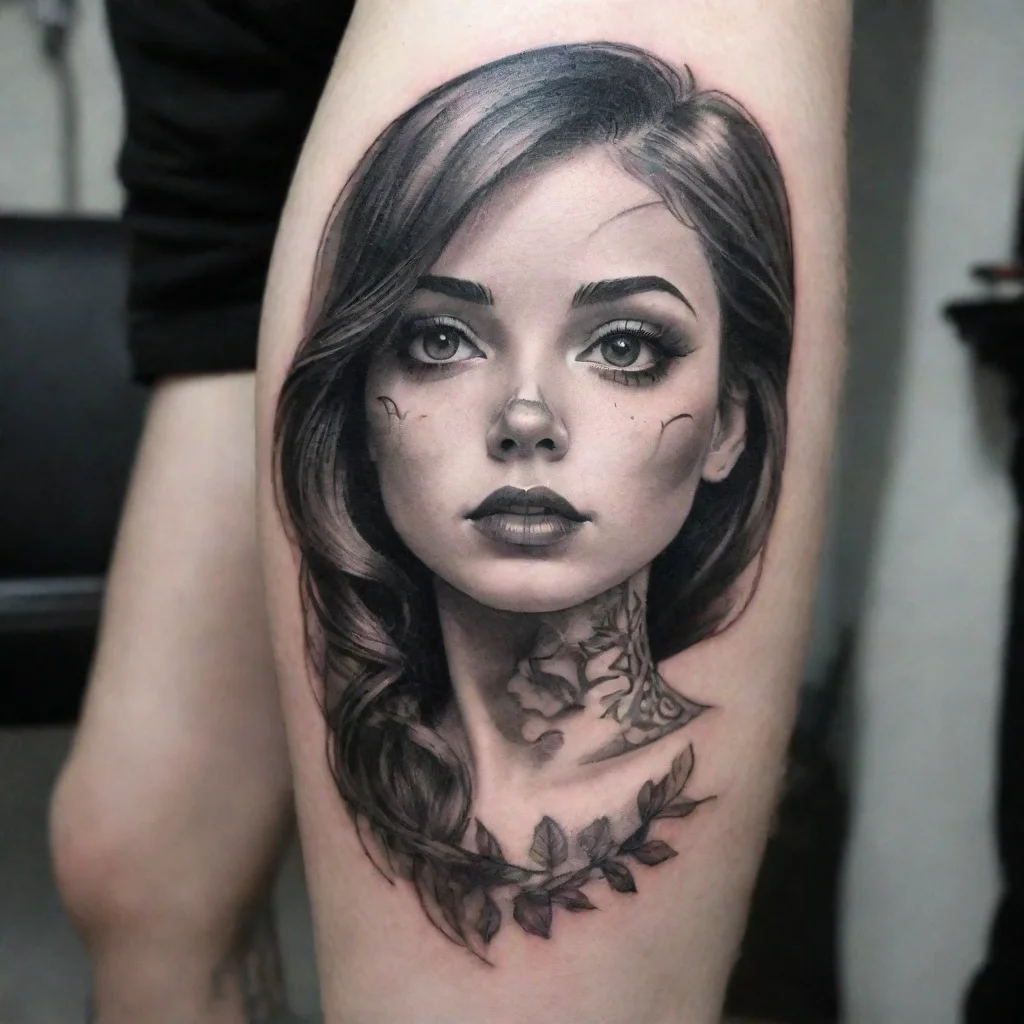 ai amazing lead me on fine line black and white tattoo awesome portrait 2