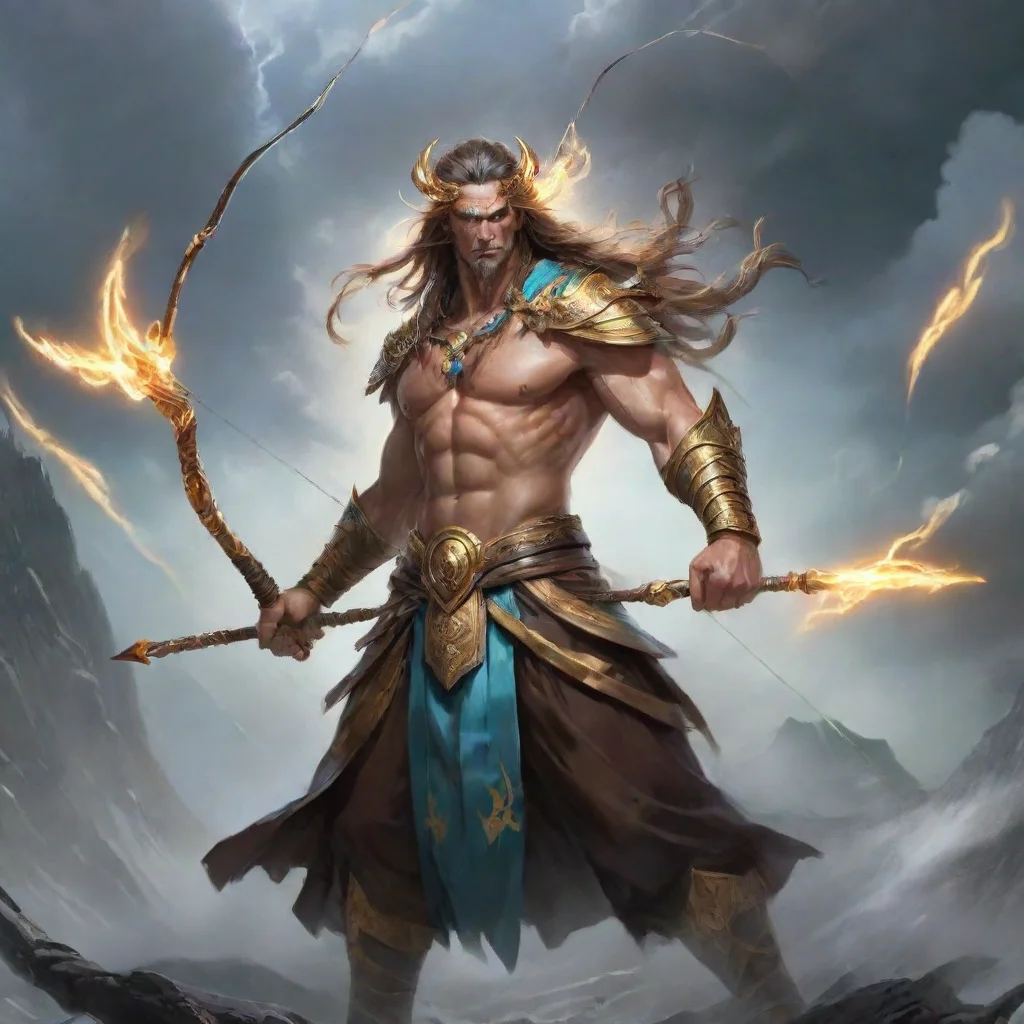 ai amazing legendary bow that imbued of power of wind god awesome portrait 2