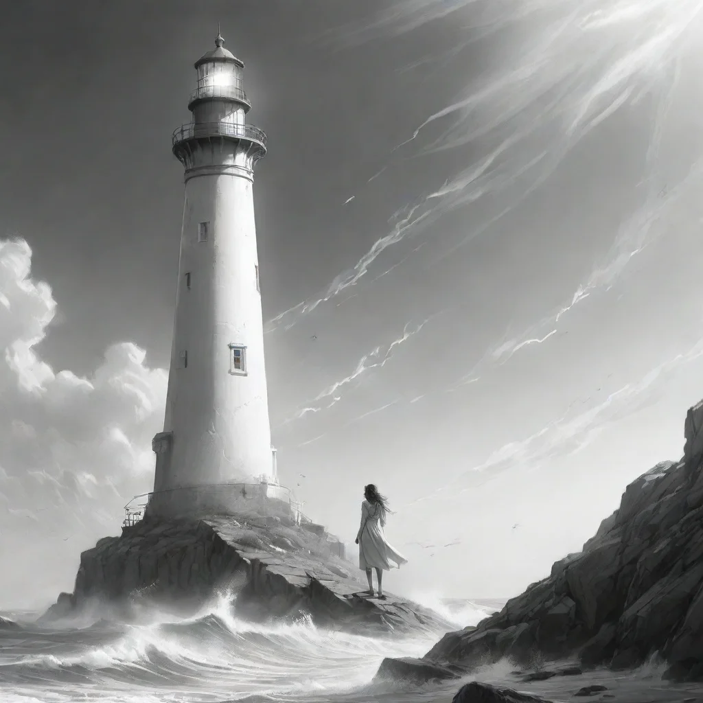 ai amazing line art lighthouse with person breaking free ethereal confident engaging wow artstation art 3 awesome portrait 