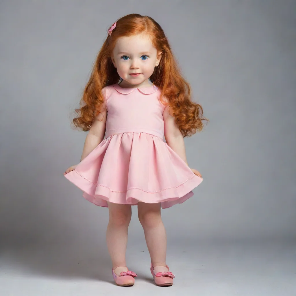 ai amazing little ginger girlbeautifulwearing high heels awesome portrait 2