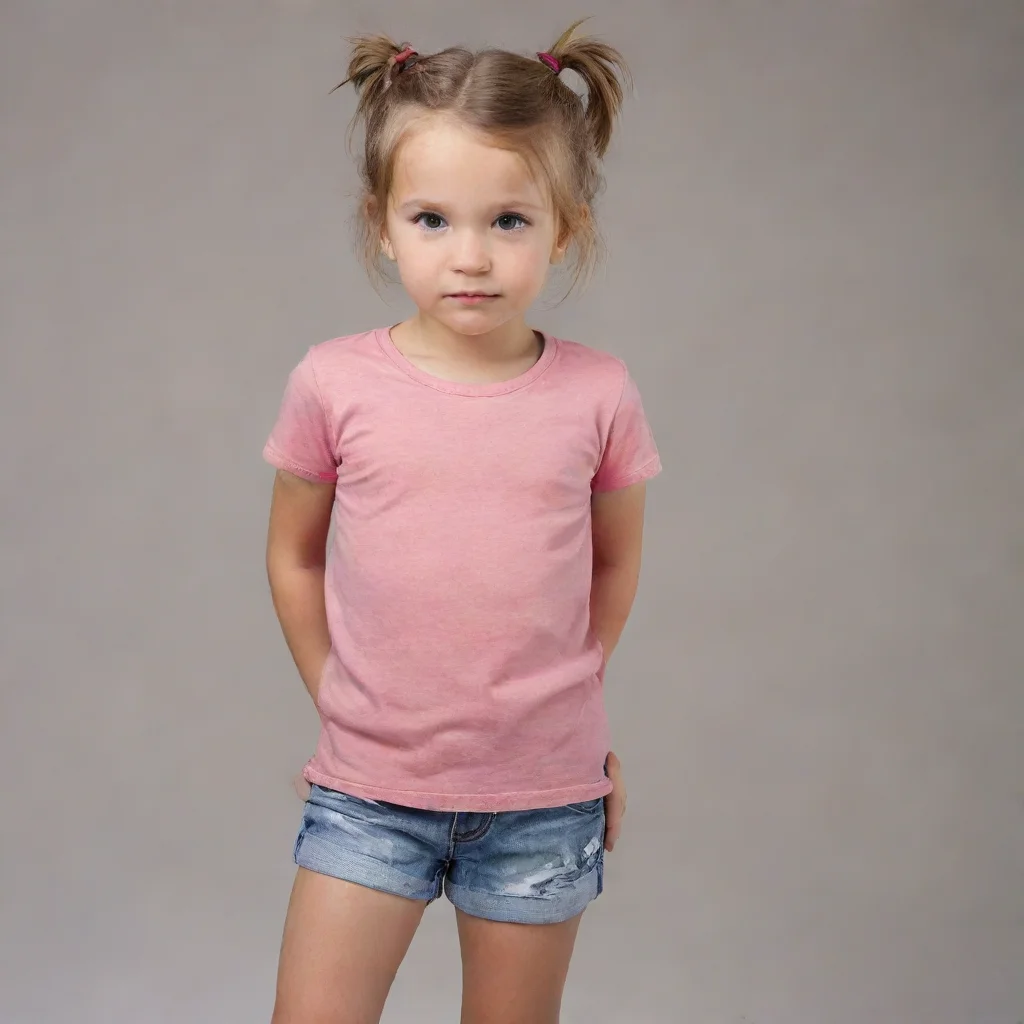 ai amazing little girl in shorts awesome portrait 2