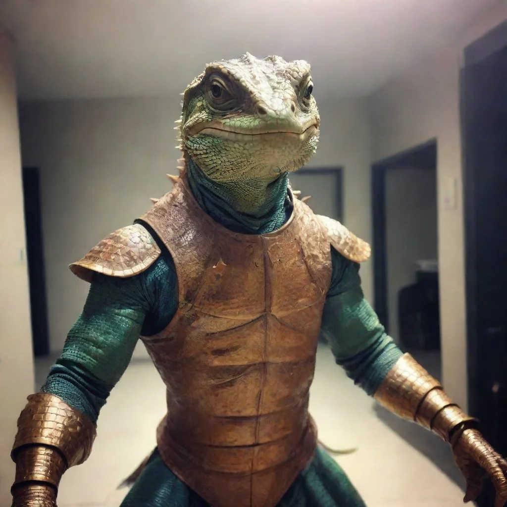 ai amazing lizard warrior selfiestrong stancehands in pockets calm armoredamazing awesome portrait 2