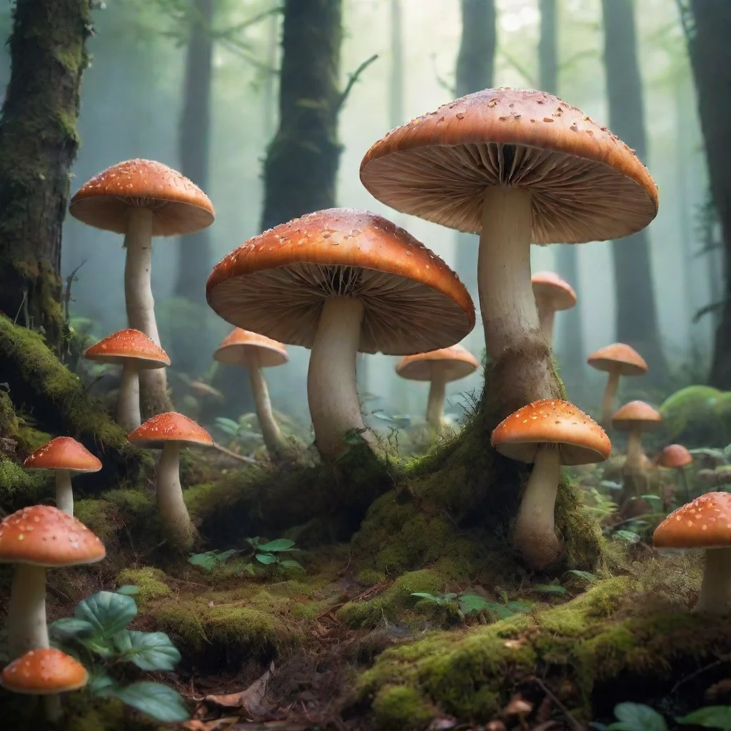 amazing magical mushroom forest awesome portrait 2 wide