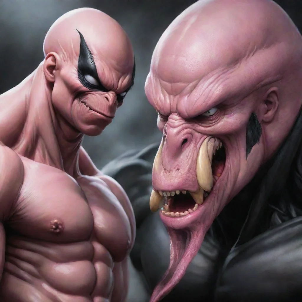 ai amazing majin buu and venom awesome portrait 2 tall