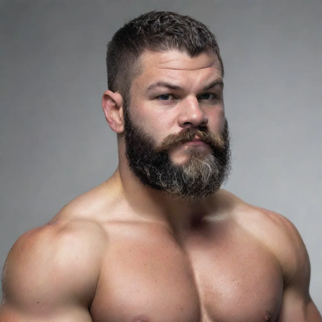 ai amazing make a white american wrestler with a black low tapered fade with a faded beard and a lighheavyweight awesome po