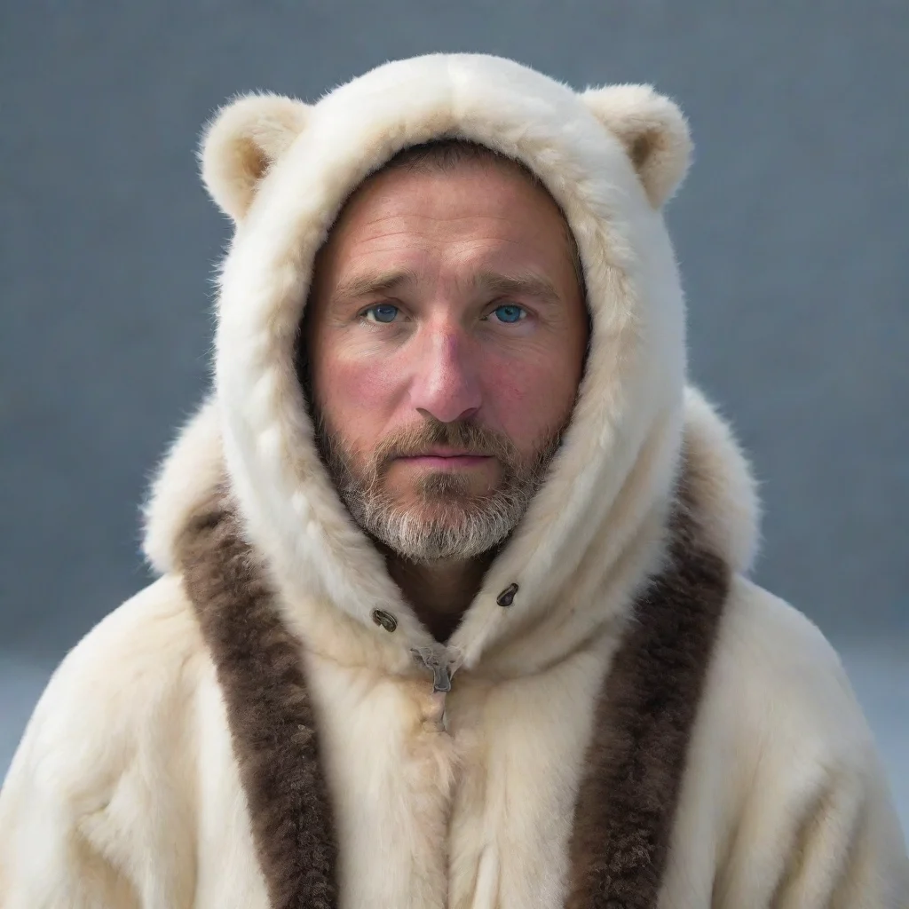 amazing man in polarbear fursit awesome portrait 2