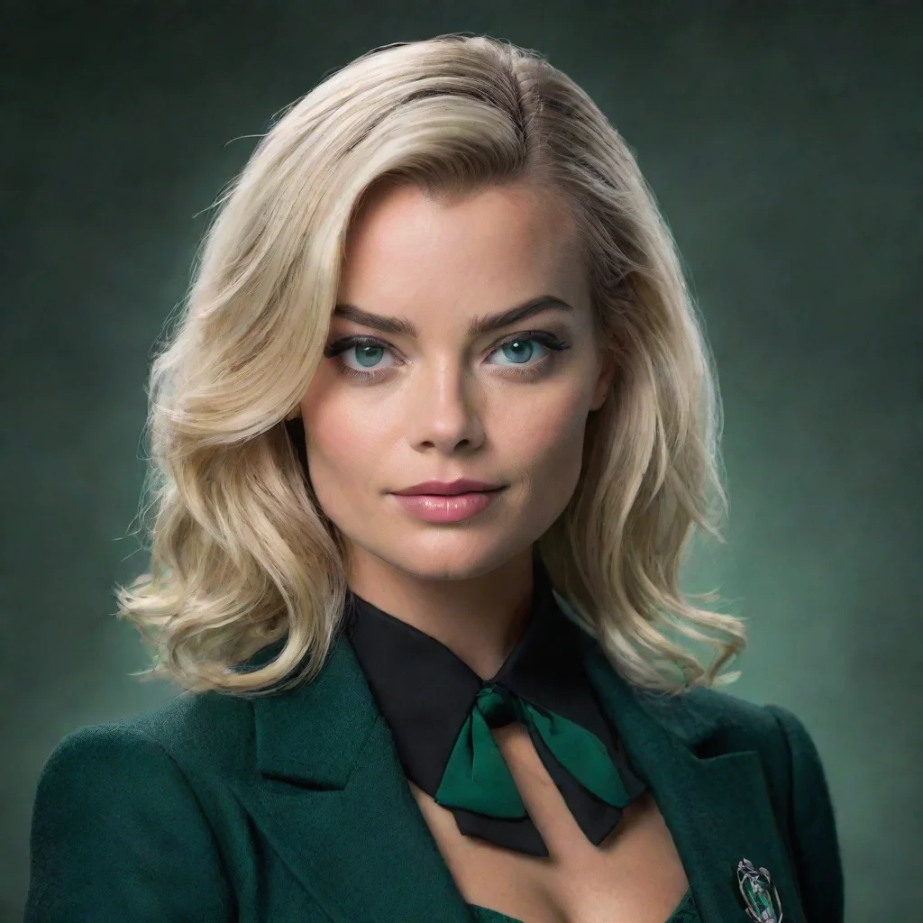 ai amazing margot robbie as a slytherin awesome portrait 2