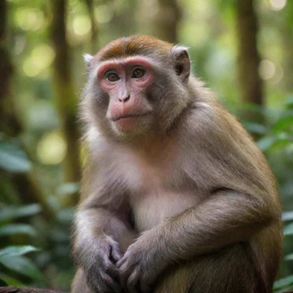 amazing monkey sitting forestawesome portrait 2 tall