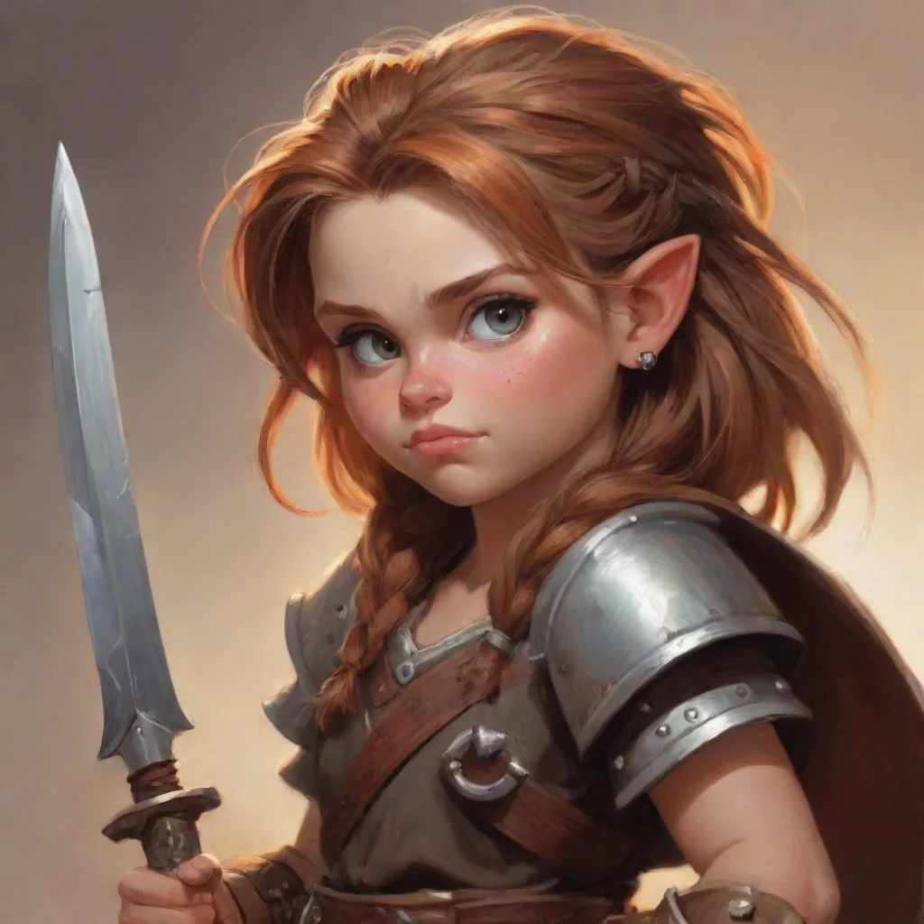 ai amazing munchkin barbarian female awesome portrait 2
