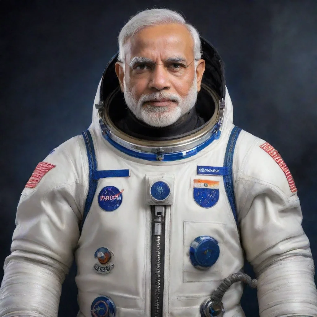 amazing narendra modi in space suit awesome portrait 2