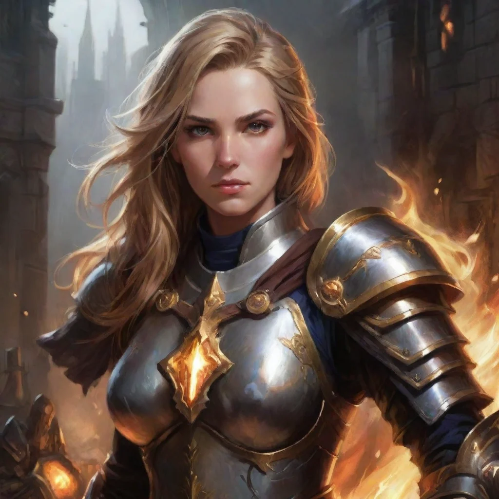 ai amazing paladin next to a warlock awesome portrait 2