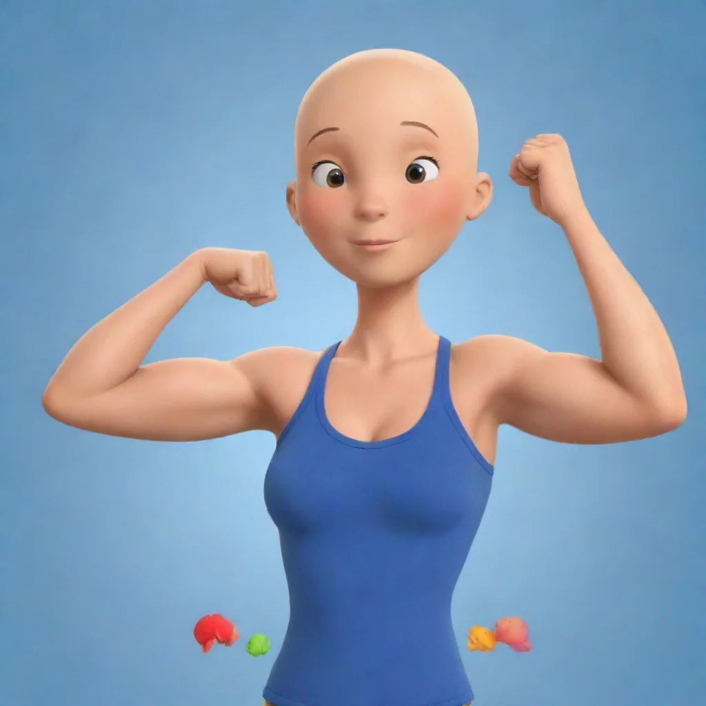  amazing pbs kidscaillou s mommy biceps flex awesome portrait 2