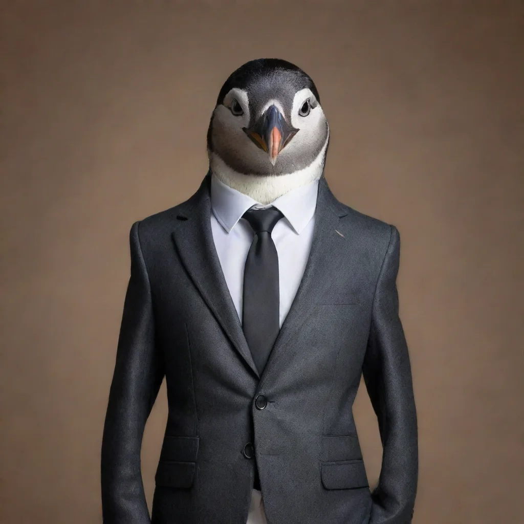  amazing peguin wearing a suite calymodel awesome portrait 2