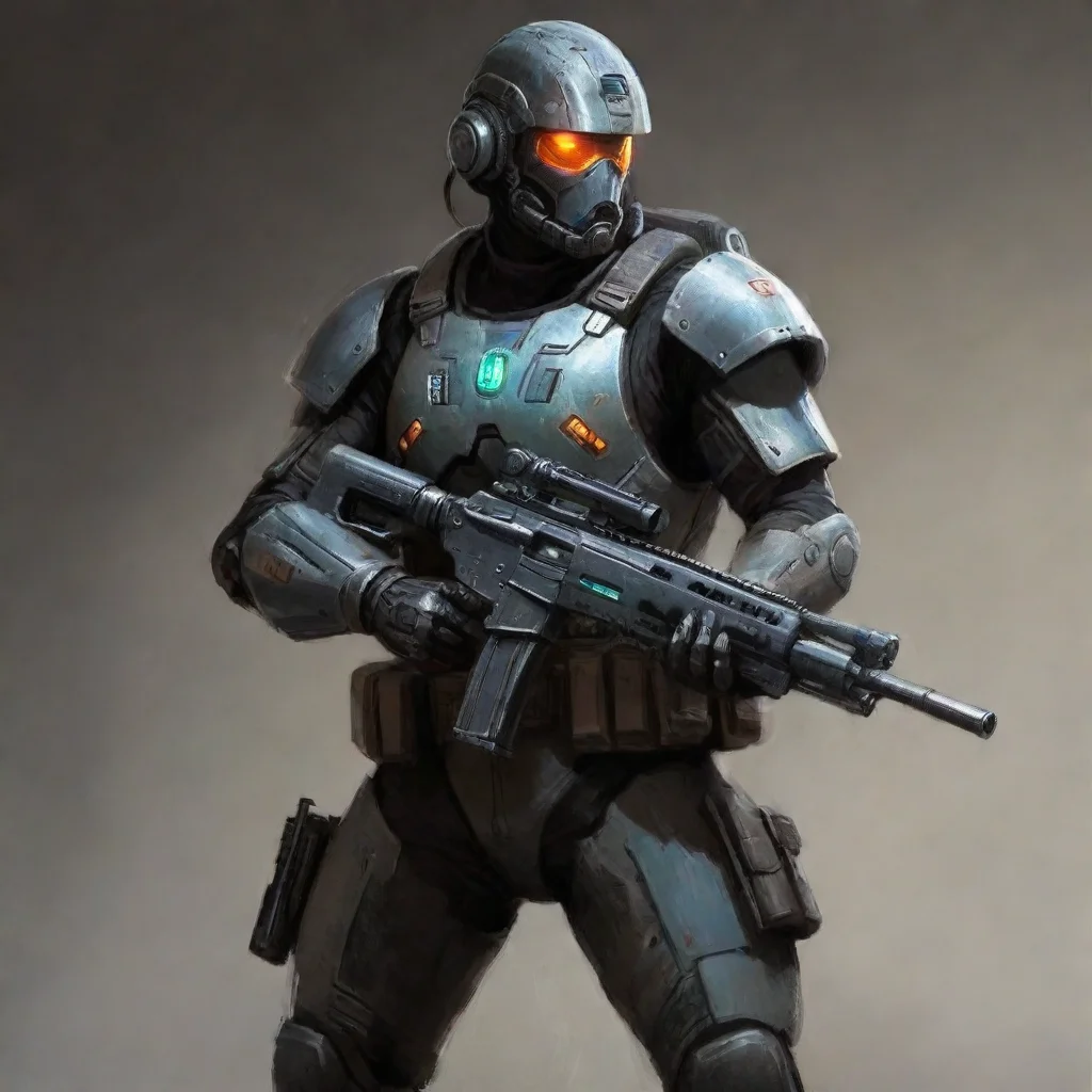 ai amazing plasma rifle soldier concept art awesome portrait 2