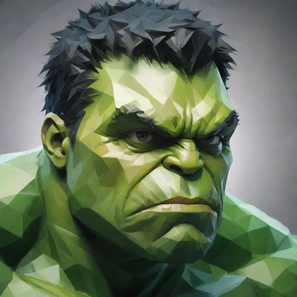 ai amazing polygon hulk awesome portrait 2