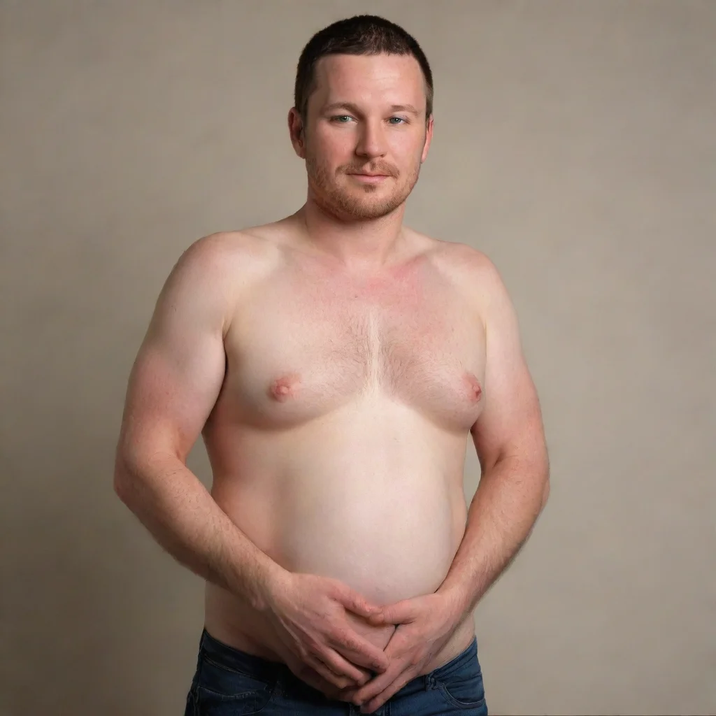 ai amazing pregnant man awesome portrait 2