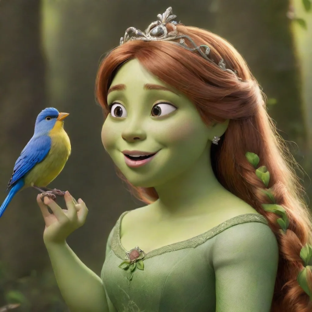 ai amazing princess fiona singing to bird awesome portrait 2