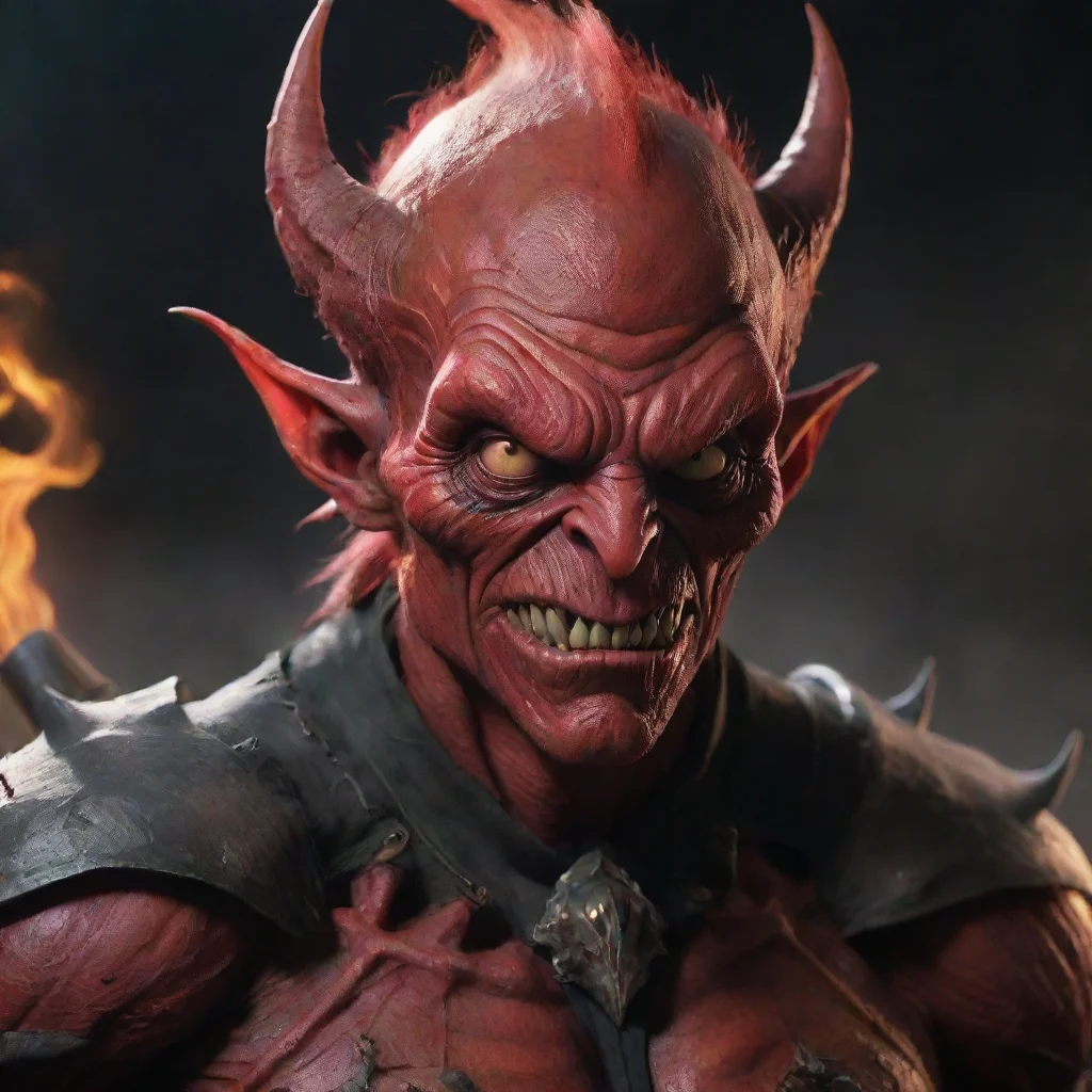  amazing red goblinwarrior awesome portrait 2 tall