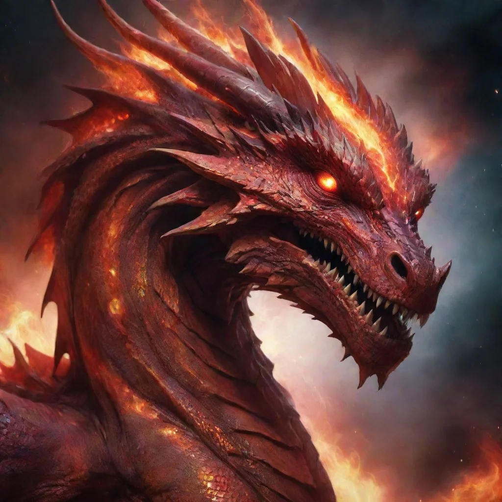 amazing red supernova dragon awesome portrait 2 tall