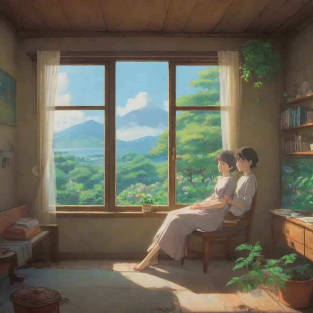 ai amazing relaxing environement studio ghibli calming lowfi awesome portrait 2