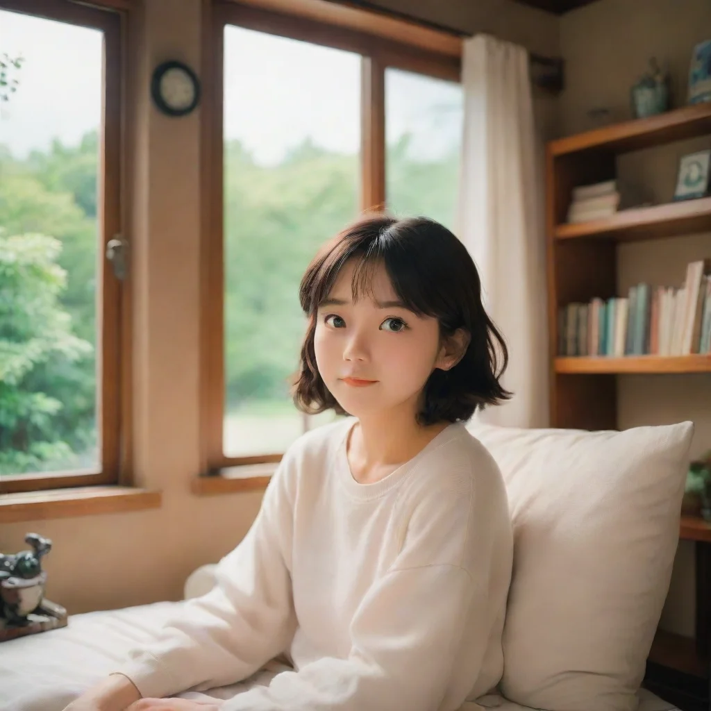ai amazing relaxing environment studio ghibli calming lowfi calm bright clear crisp dslr awesome portrait 2