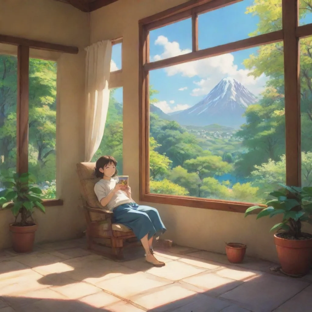 ai amazing relaxing environment studio ghibli calming lowfi calm bright clear crisp sun awesome portrait 2