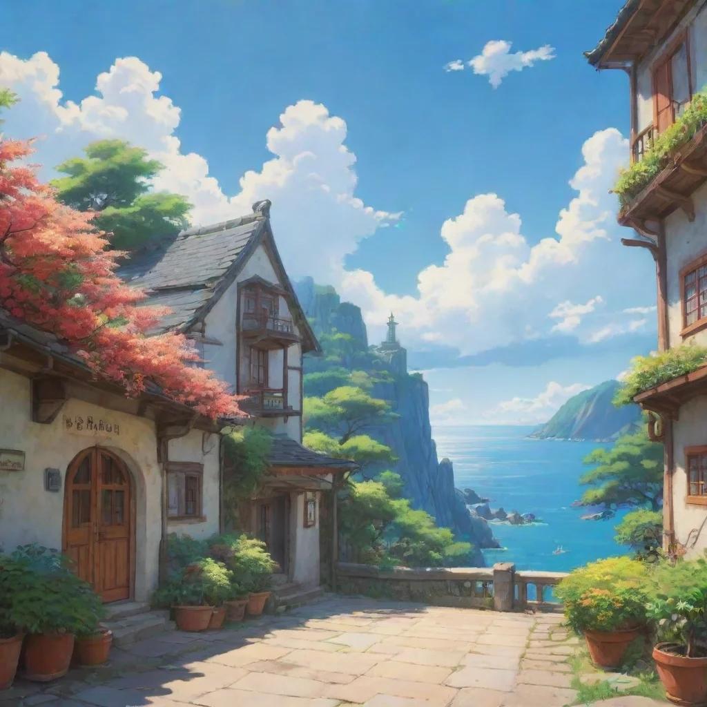 ai amazing relaxing environment studio ghibli calming lowfi calm bright clear crisp sun sky awesome portrait 2