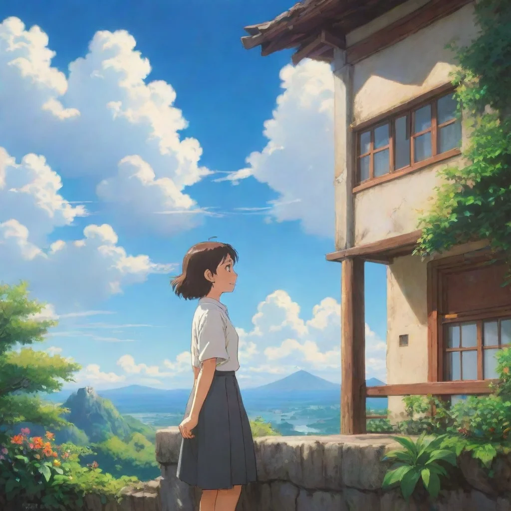 ai amazing relaxing environment studio ghibli calming lowfi calm bright clear crisp sun sky epic nice lovely artistic aweso