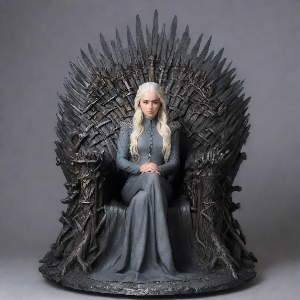 ai amazing rhaenyra targaryen sitting on the iron thronewith head of aegon ii on silver plate awesome portrait 2