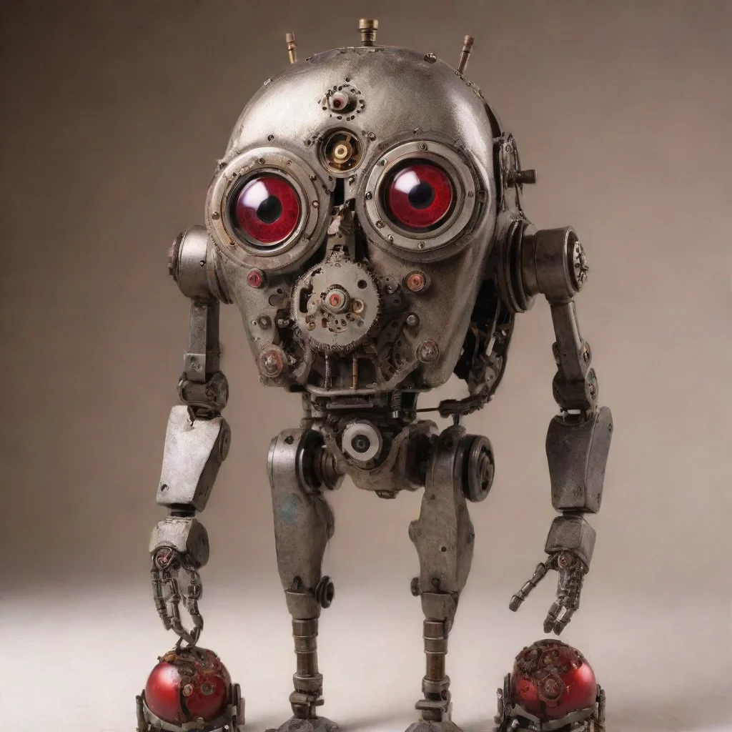 amazing robot made of antique intrincated mechanical wrist watch movement mechanism with mechanical armsmechanical legsc
