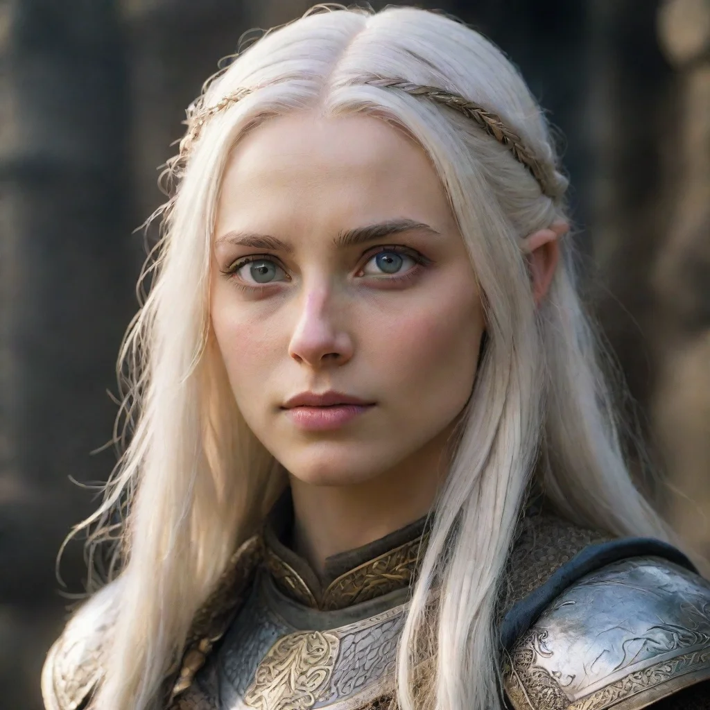  amazing rohirrim women young white hair awesome portrait 2