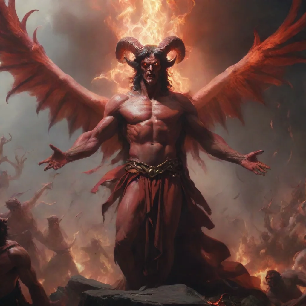 ai amazing satan summoning his legions thomas lawrence vibrant color realistic unreal engine gloomy scenery 4k epic scale a