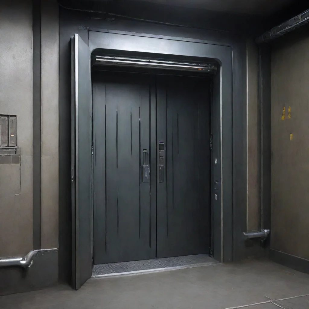 ai amazing sci fi wall with doors awesome portrait 2 wide