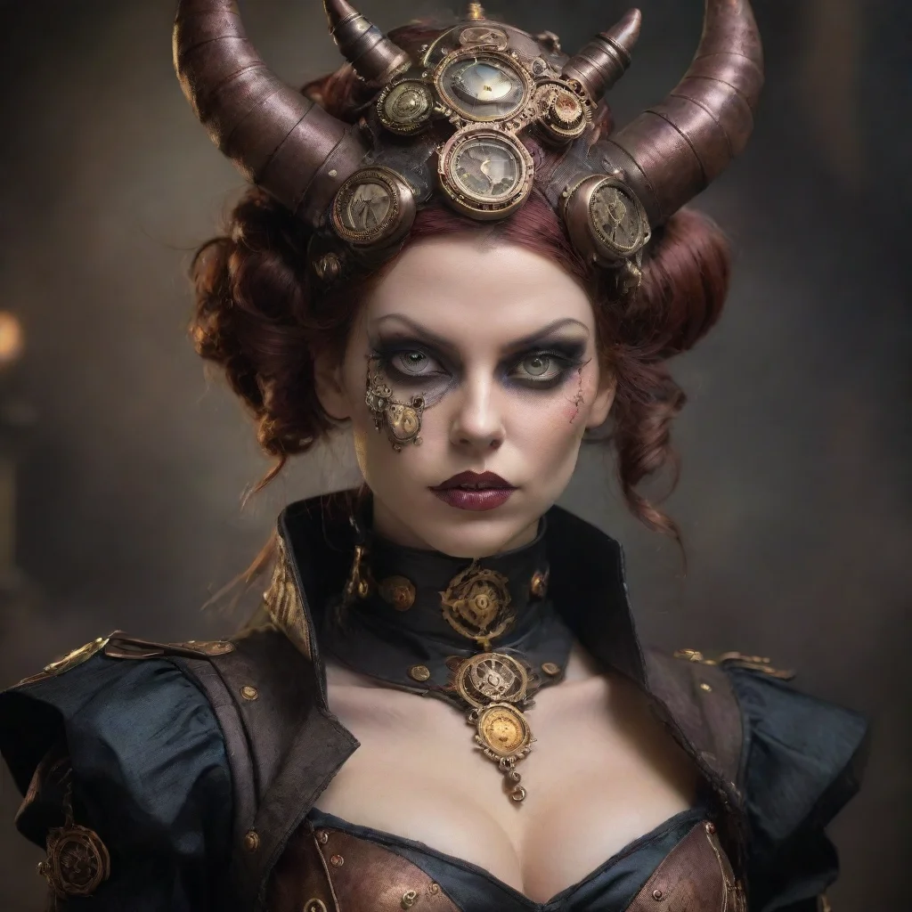 ai amazing seductive steampunk evil demon awesome portrait 2