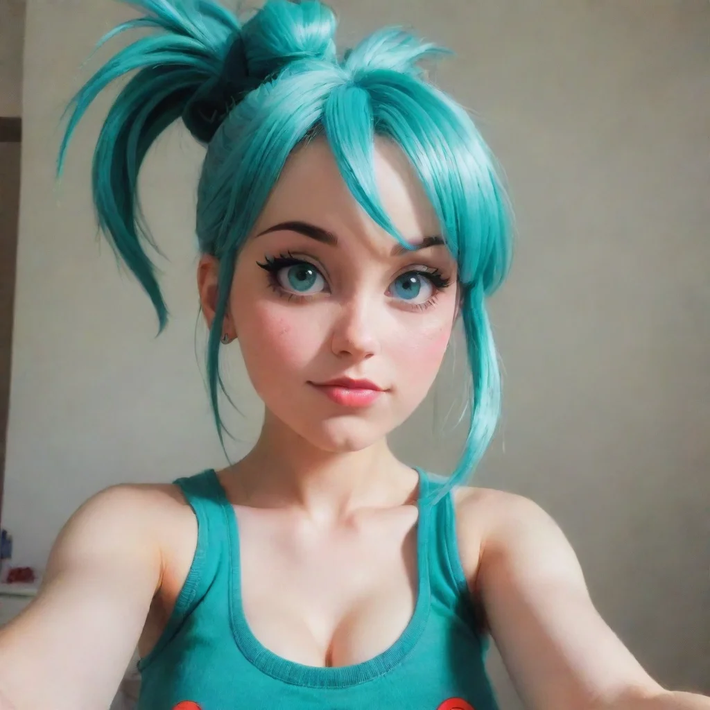 ai amazing selfie of bulma anime awesome portrait 2