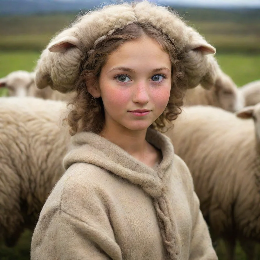 ai amazing sheep girl awesome portrait 2