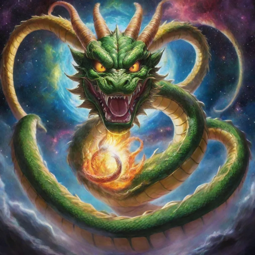 ai amazing shenron dragon surrounding to the universe 7awesome portrait 2