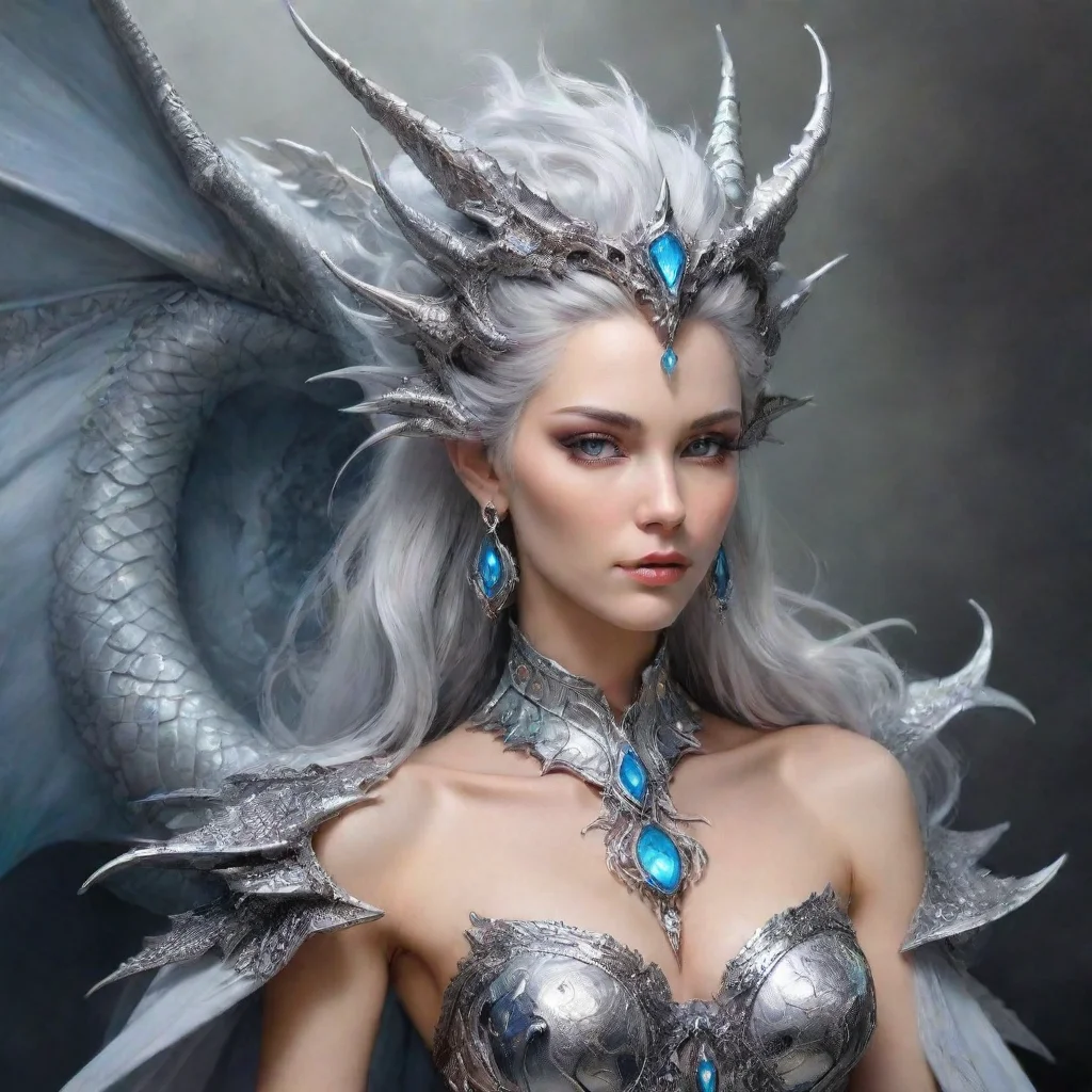 ai amazing silver thorn dragon empressvenus luquierawesome portrait 2 tall