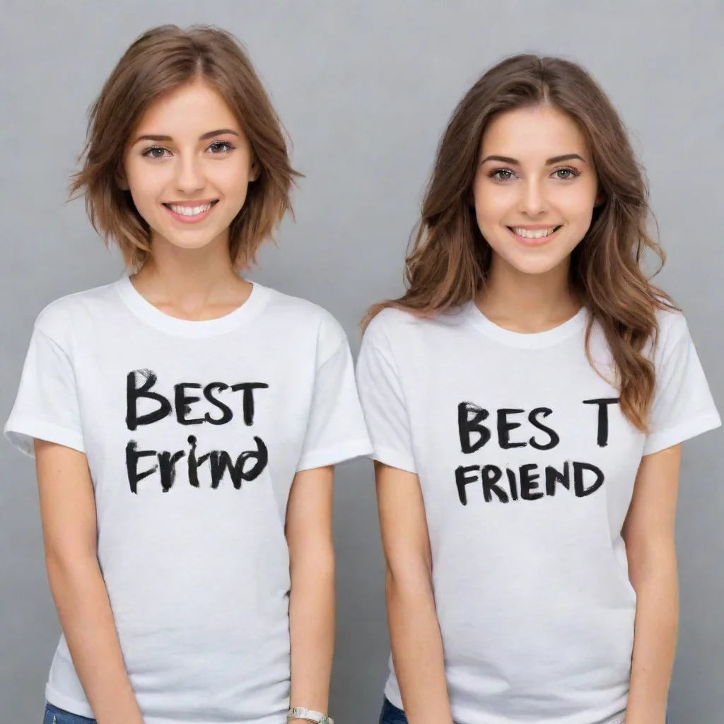  amazingbest friend2 white t shirtawesome portrait 2
