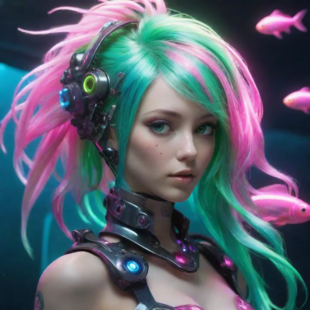  amazingunderwater solar punk futuristic transhumanist fluorescent bioluminescent glowing pink light glowing green light 