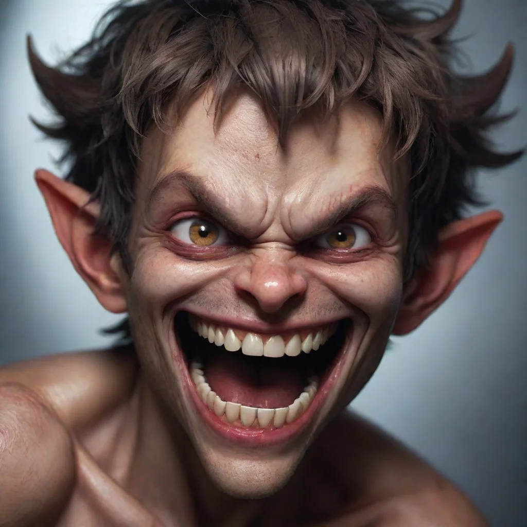  best qualitydetailedhalf humanhalf demon boysmiling with sharp teeth 