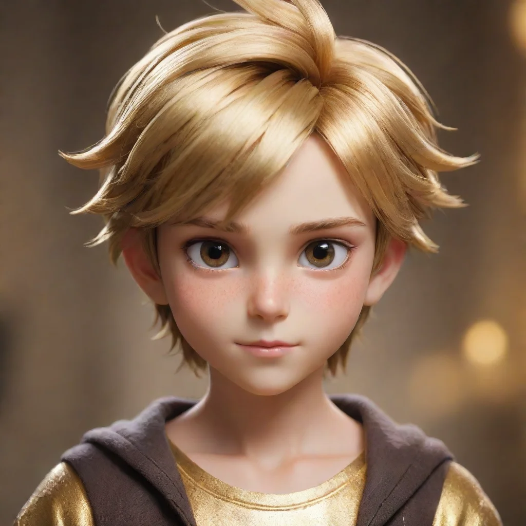 boy hair brown and eyes gold miraculous