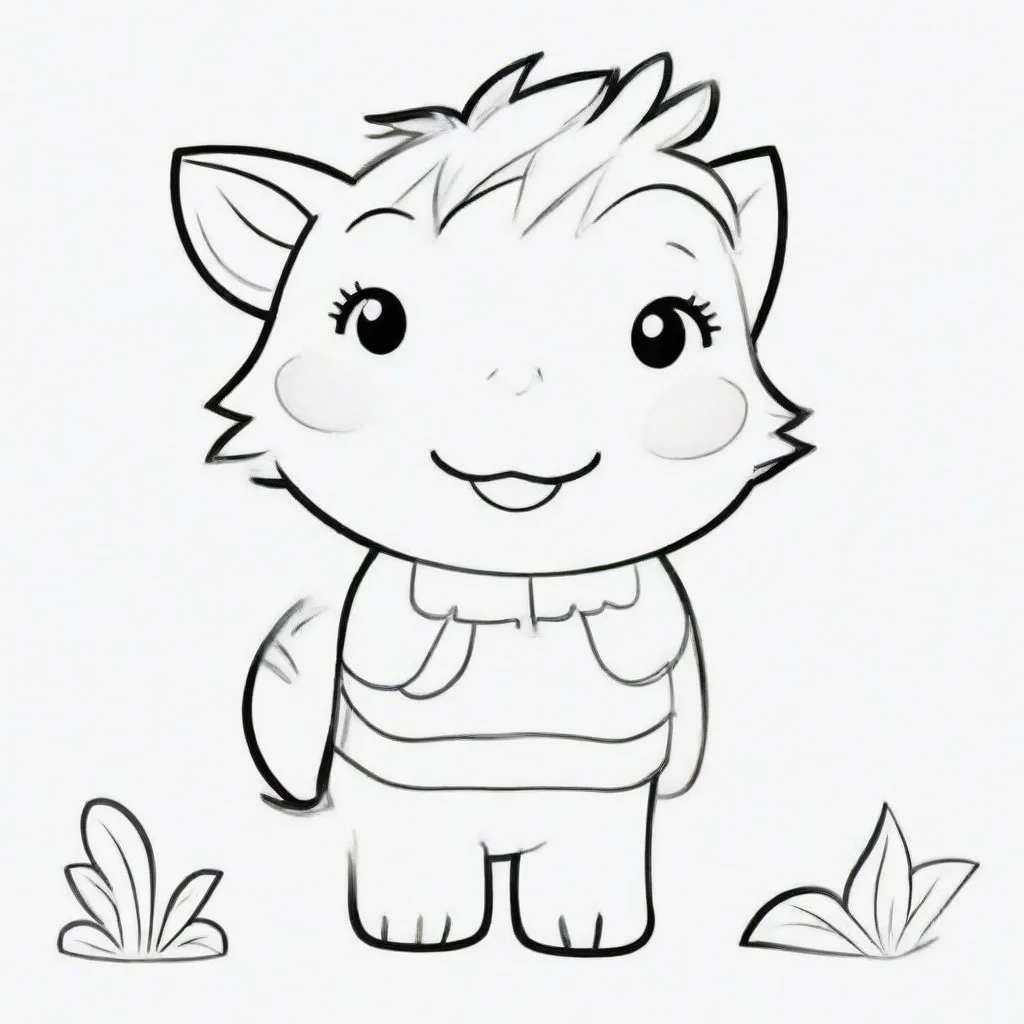  kid s coloring book object cartoonthick linesblack and whitewhite background stylize raw