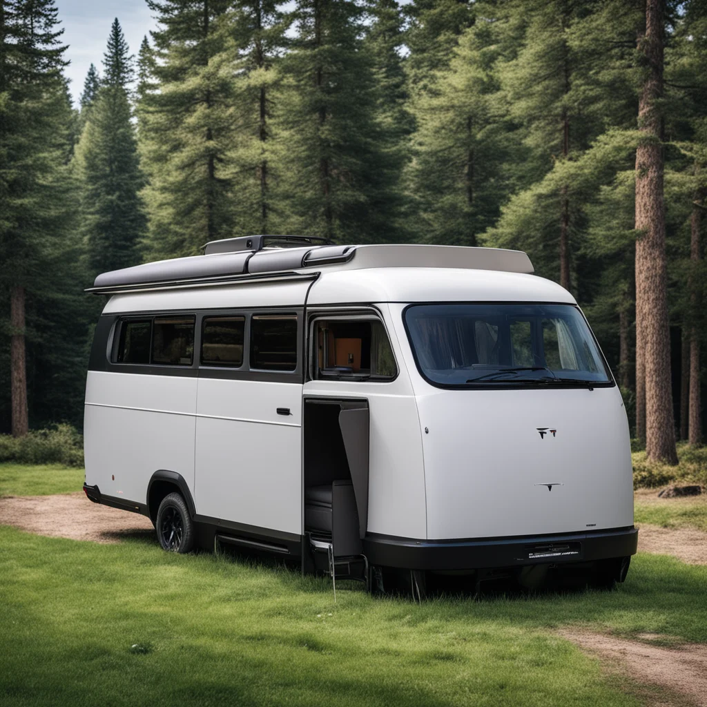 ai tesla camper van stylie cool van camping van life relaxing environment amazing awesome portrait 2