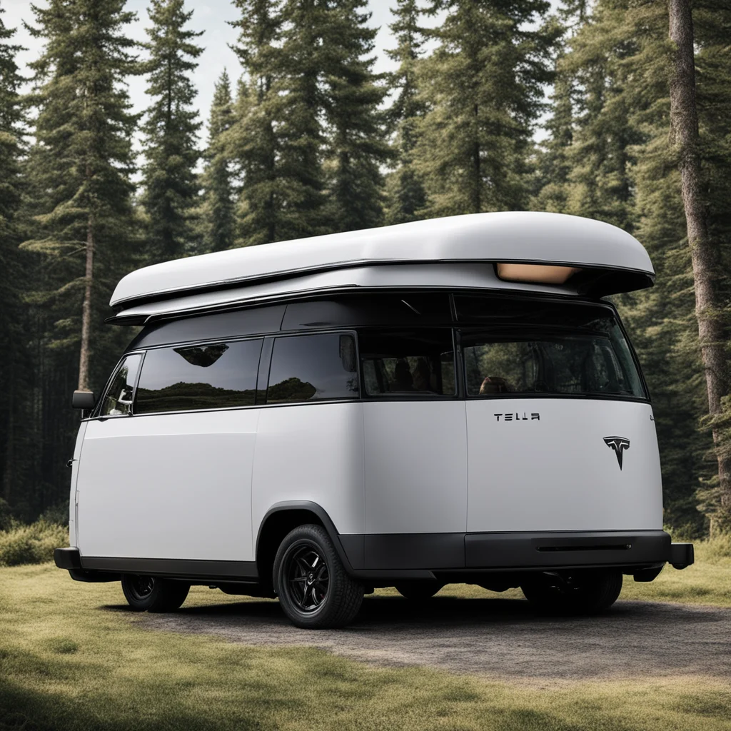 ai tesla camper van stylie cool van camping van life relaxing environment good looking trending fantastic 1