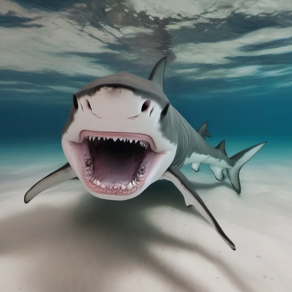 ai tiger shark furry nuzzles you kisses you